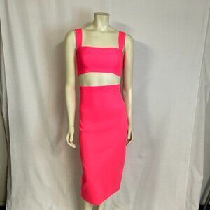 Victoria Beckham VB Body fitted midi skirt and bandeau top